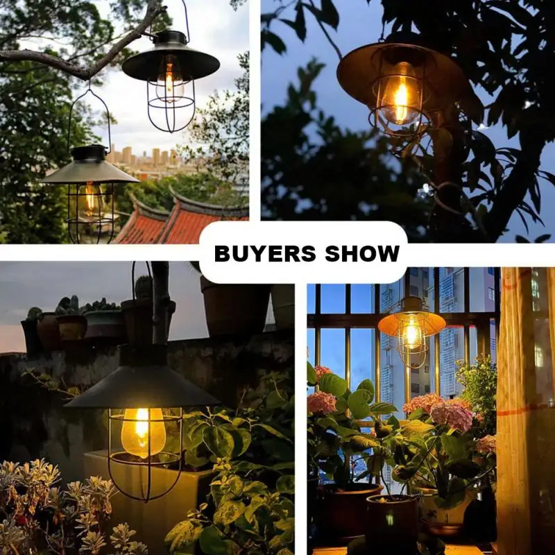 

Уличная лампа на солнечной батарее, винтажная портативная Водонепроницаемая Подвесная лампа для путешествий, кемпинга, пешего туризма, скалолазания, двора