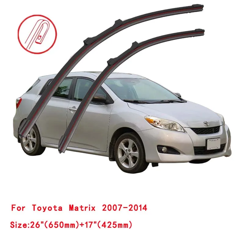 Фото Двойные резиновые щетки стеклоочистителя для Toyota Matrix Hatchback Wagon E13 E14 2002 2005 2008 2009 2010 2011 2012 2013 2014 №3