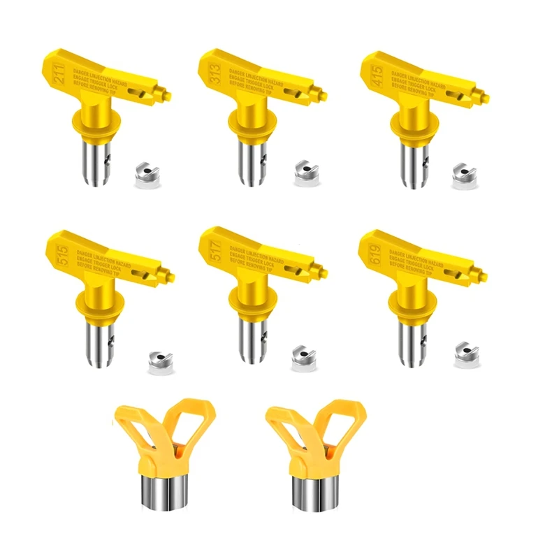 

HOT-Airless Paint Nozzles Set,Reversible Spray Tips Airless Paint Sprayer Nozzle Tips Airless Sprayer Spraying Parts