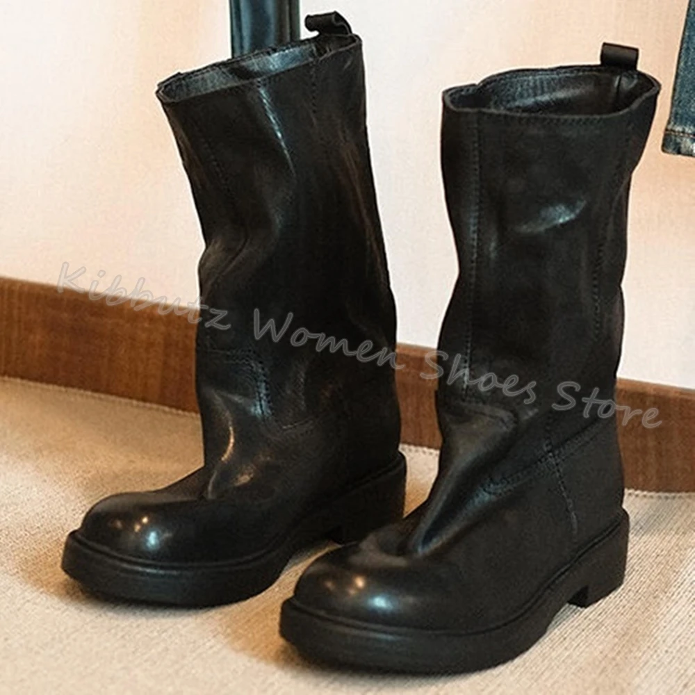 Плиссированные ботильоны из натуральной кожи роскошная модная элегантная