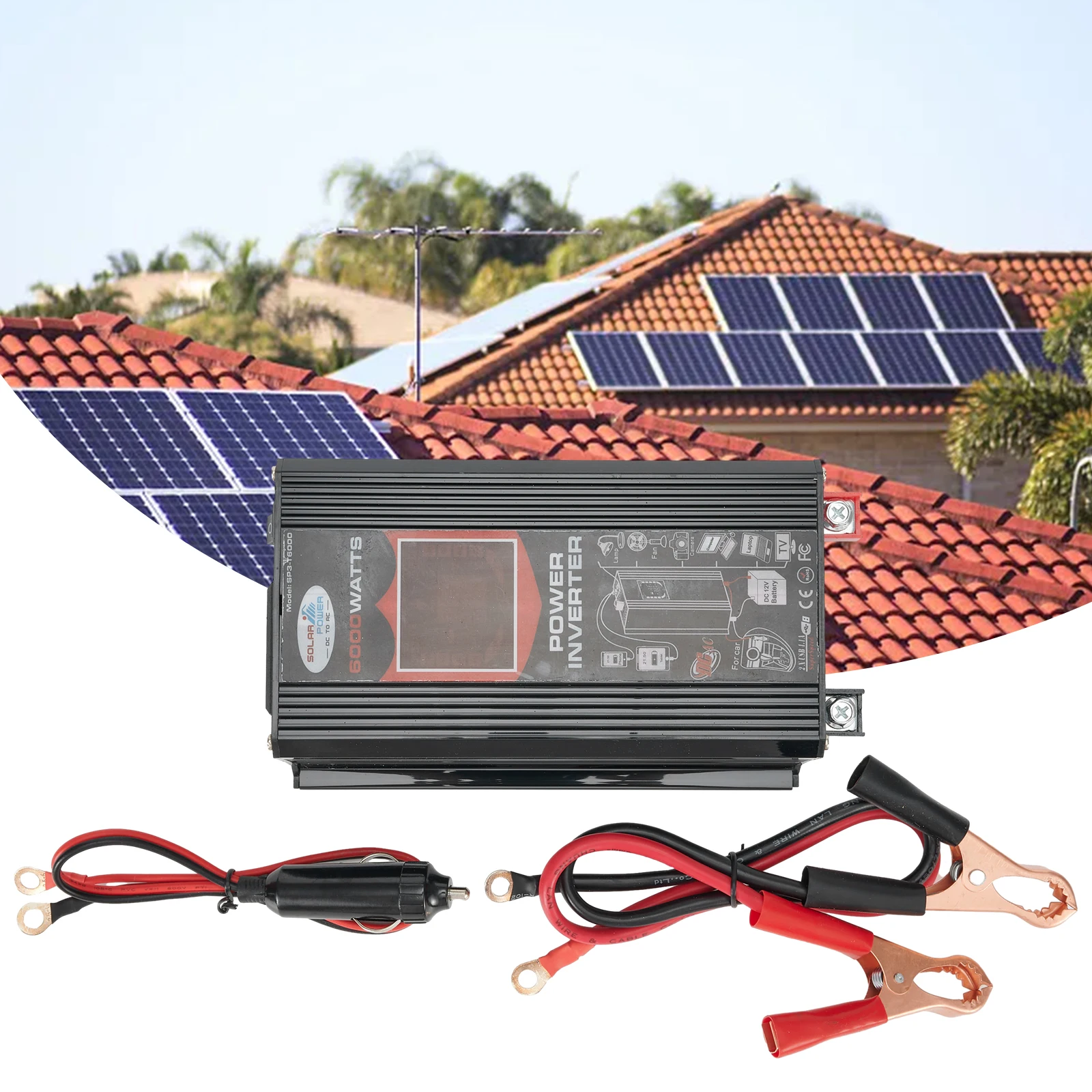 Преобразователь напряжения инвертор постоянного тока 12 В в переменный ток 110