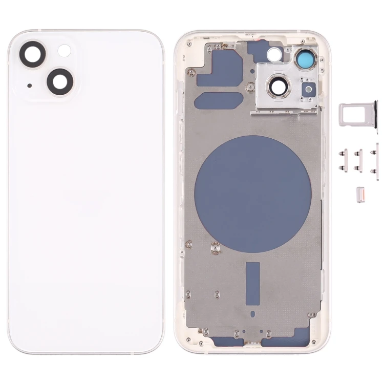 

Back Housing Cover with SIM Card Tray Side Keys Camera Lens for iPhone 13 Replacement Phone Accessory Repair Parts Back Cover