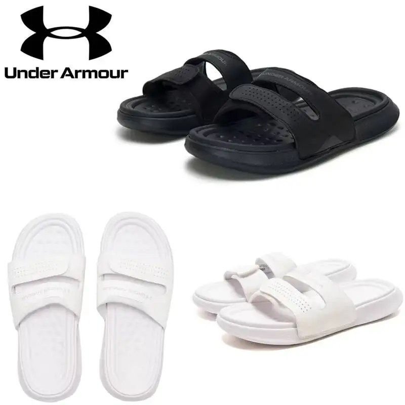 Фото Новые женские спортивные шлепанцы Under Armour 3025045-001/101 с мягкой подкладкой, прочные спортивные сандалии №2