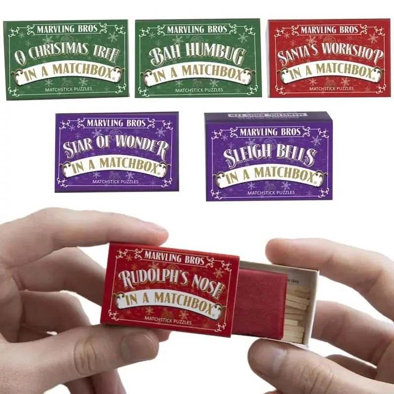 

Рождественская подставка для спичек, детские дорожные Игрушки для мальчиков и девочек, головоломки для спичек, альтернативные рождественс...