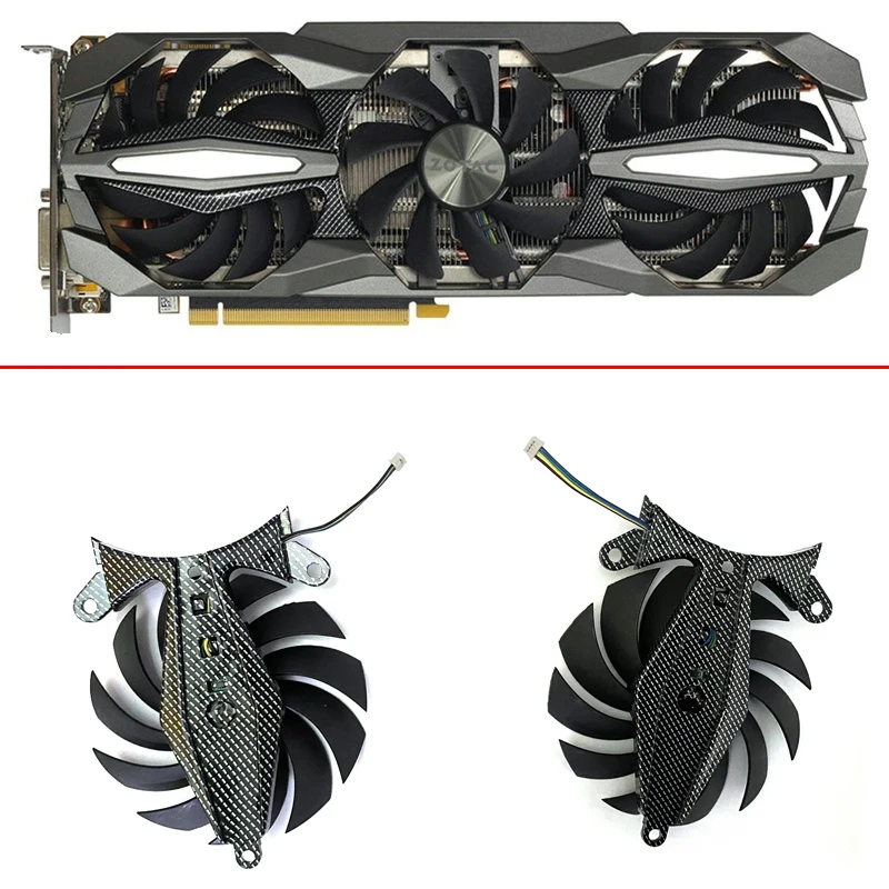 Кулер для видеокарты ZOTAC GTX1060 GTX1070 GTX1070ti GTX1080 Plus OC, 85 мм, 4 контакта, GA92S2U, 12 В постоянного тока, 0,46a