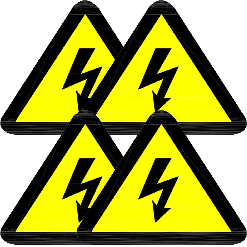 

20 Sheets of Self Adhesive Caution Stickers Electric Fence Warning Labels Signs Warning Stickers