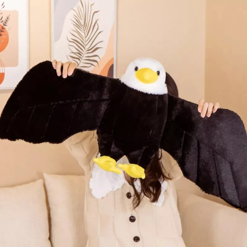 

1pc 40cm Cute Spread Wings Eagle Plush Dolls Simulation Hawk Toys Stuffed Soft Animal Dolls Creative Birthday Gift for Kids