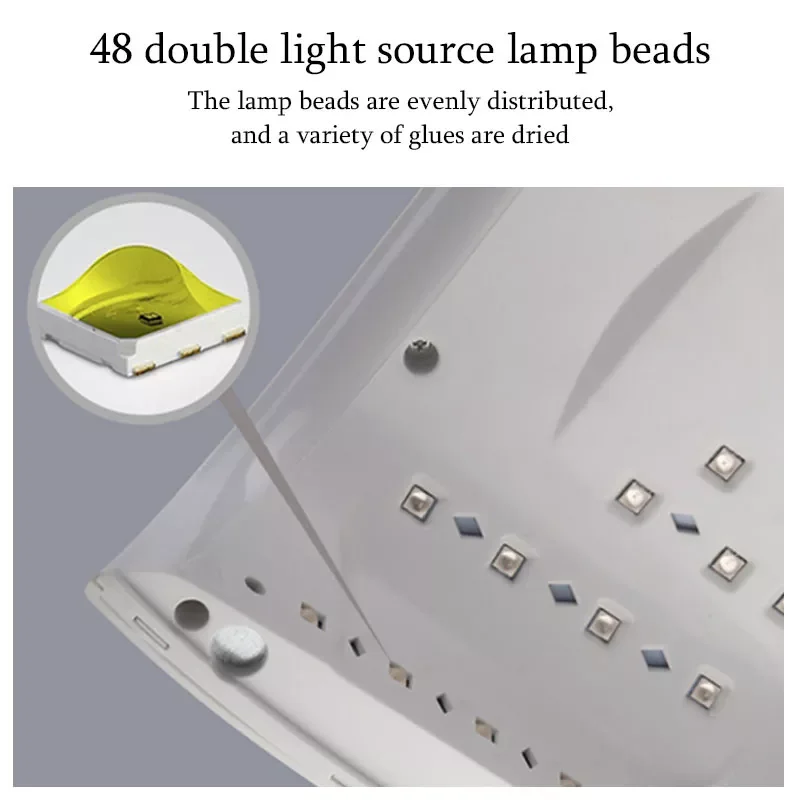 

Лампа с красными бусинами для дизайна ногтей, беспроводная сушилка для гель-лака, Ультрафиолетовый светодиодный светильник для сушки, пере...