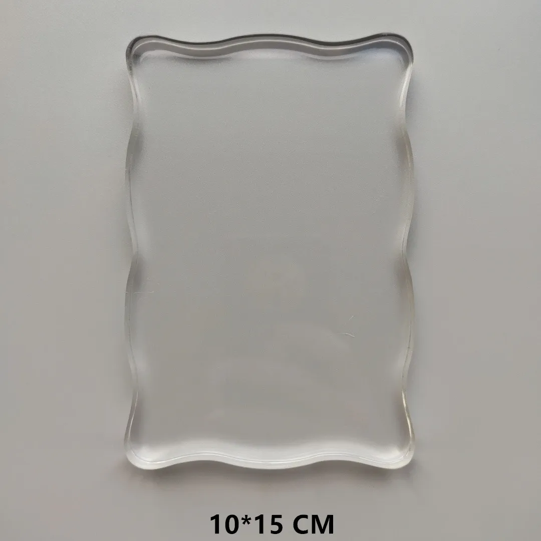 Кристально-акриловая прозрачная доска для штампов "Clear Stamps Scrapbooking Craft Seal Block Photo Album Plexiglass Accessories".