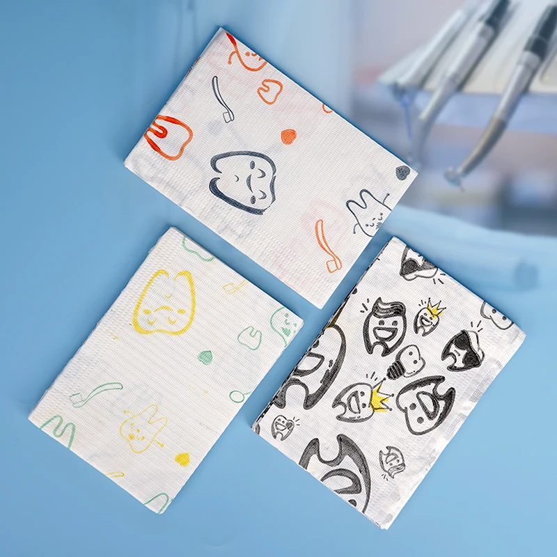 Одноразовый стоматологический нагрудник-шарф 10 шт. водонепроницаемый бумажный