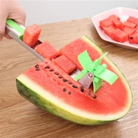 stainless steel tools fruit melon watermelon cut watermelon block kitchen watermelon slicing knife pliers peeling
