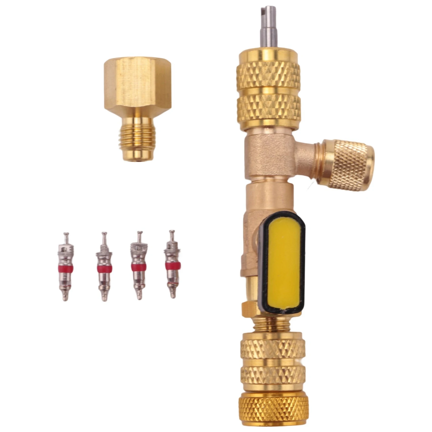 Съемник и установщик сердечника клапана с двойным размером порта SAE 1/4 5/16 для