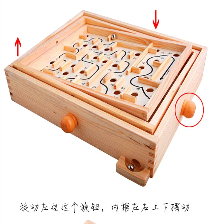 

balance board game Wooden Labyrinth Board Games for Children Ball Moving 3D Maze Puzzle Handcrafted Toys Kids Table Balance