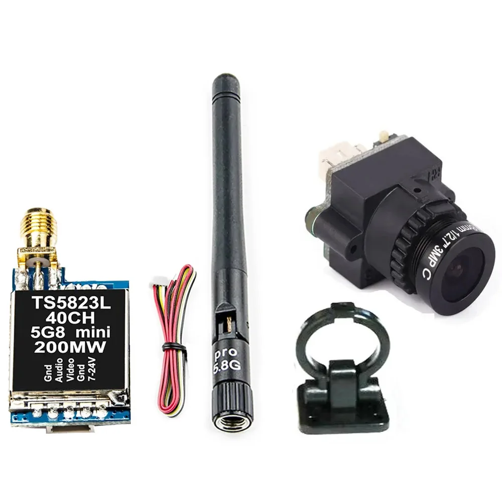 

TS5823L микро 5,8G 200mW 40CH передатчик и FPV Мини Цифровая видеокамера 1000 TVL ЛИНИЯ 2,8 мм объектив и для RC qulticopter