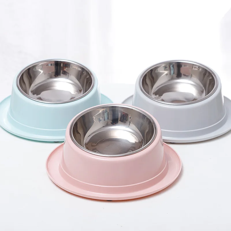 Tilted Stainless Steel Dog Bowl with No Spill Antiskid Raised Station Puppy Pet Food Water Feeder Bowls for Small Dogs and Cats