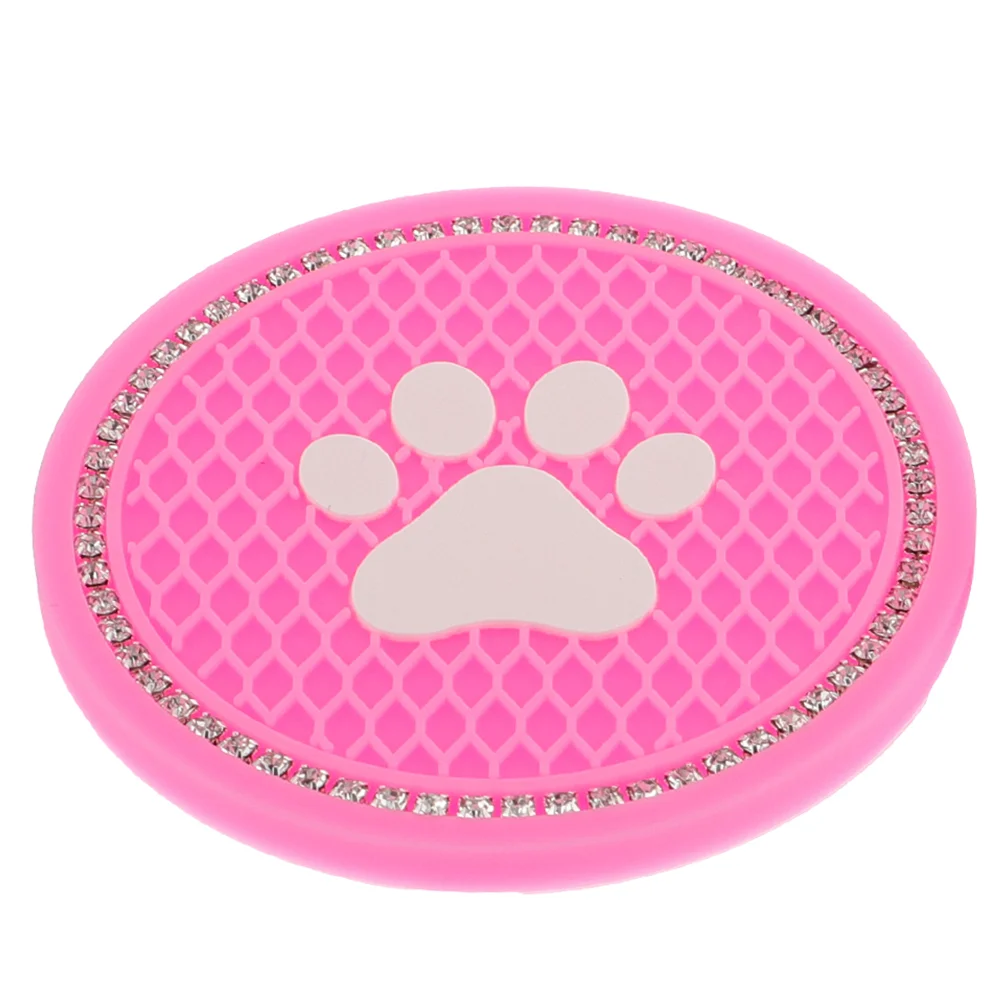 

Anti- Cup Coaster Coffee Mug Holder Dog Paw Car Coasters Hanger Round Auto