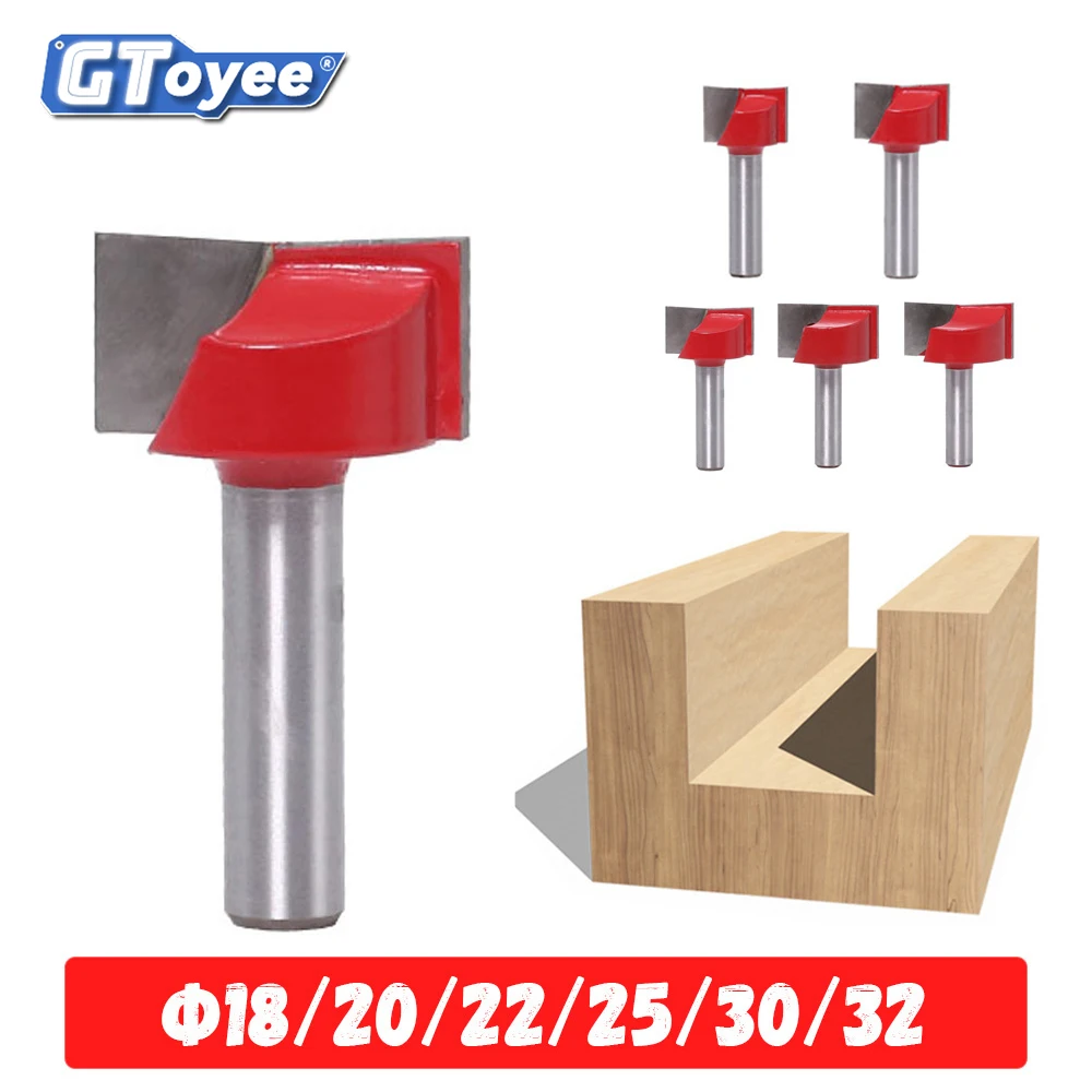 

18-32mm Shank Cleaning Bottom Router Bit 8mm Diameter Carbide Cutters For Wood Milling Cutter Woodworking Surface Planing Router