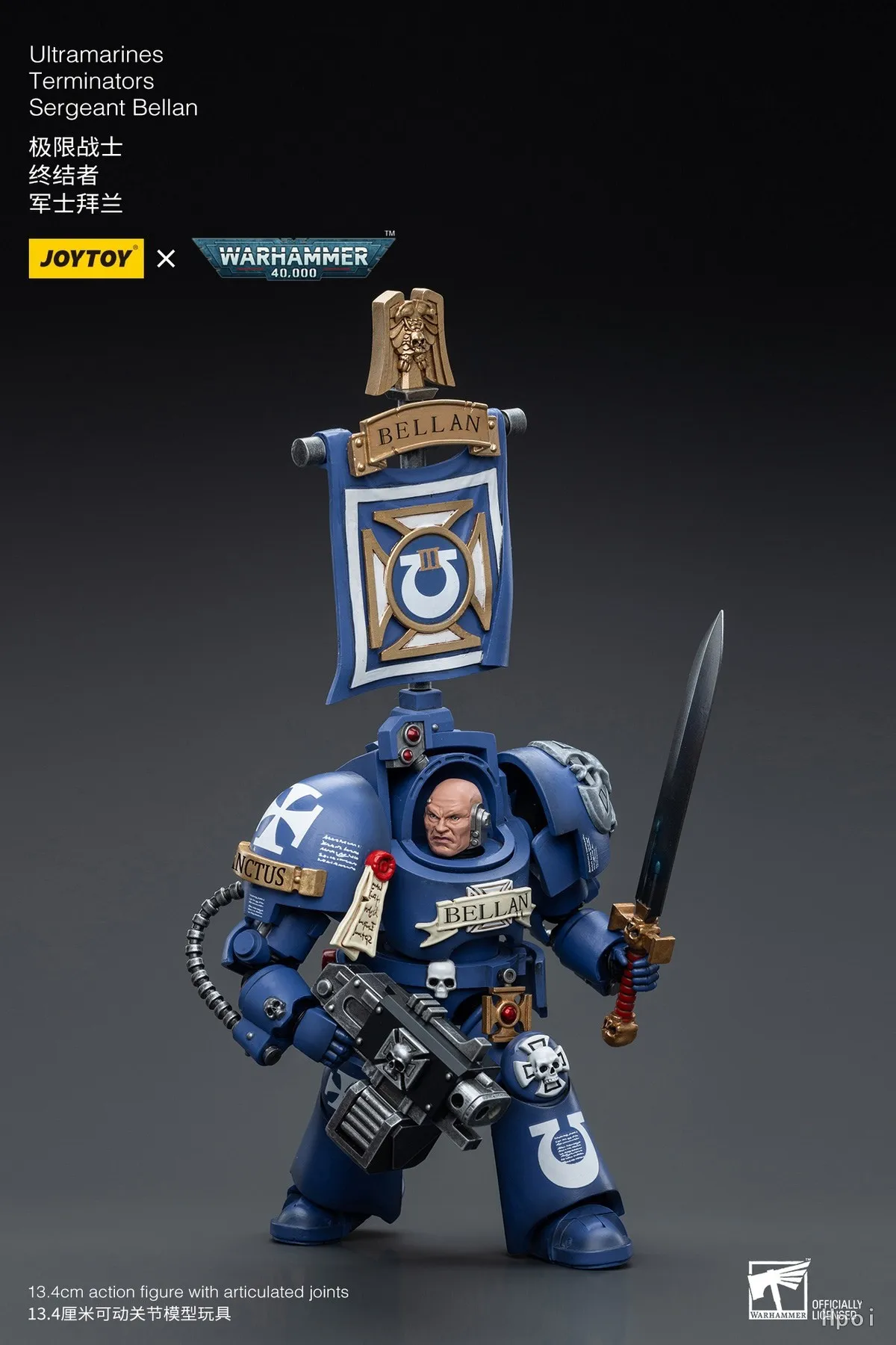 【UA】JOYTOY Warhammer 40K Масштабные фигурки 118 Ультрамаринов Терминаторов Сержант Беллан Модели Игрушки Подарки (art.: 3920d8236cc66) - 3920d8236cc66