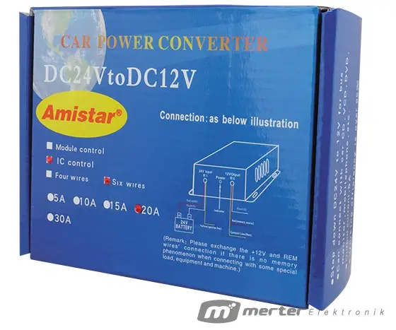 POWERMASTER PM-8196 24V DC / 12V 20 AMP AUTO CONVERTER |