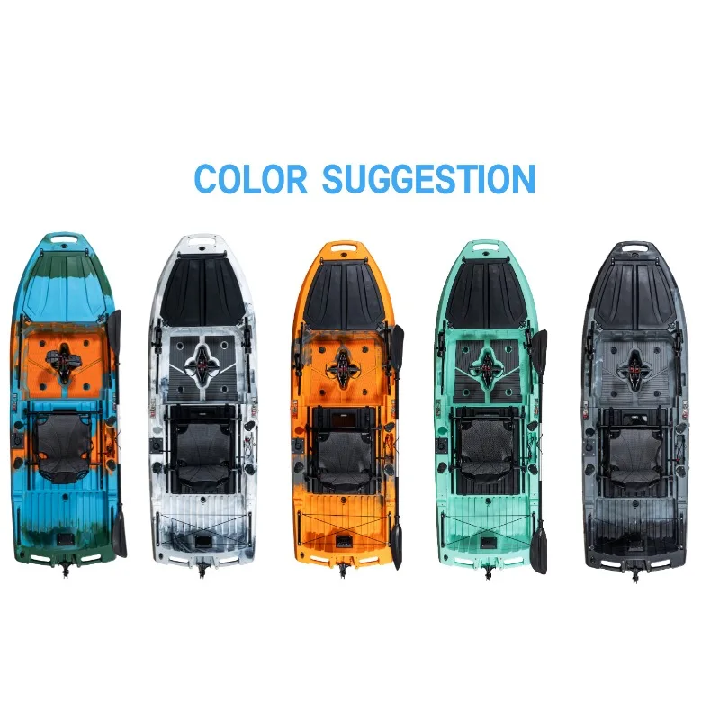 Фото Превосходный модульный каяк для морской рыбалки с педальным приводом, шириной 1 м, из HDPE, на 1 человека, с большим отсеком для живой рыбы №3