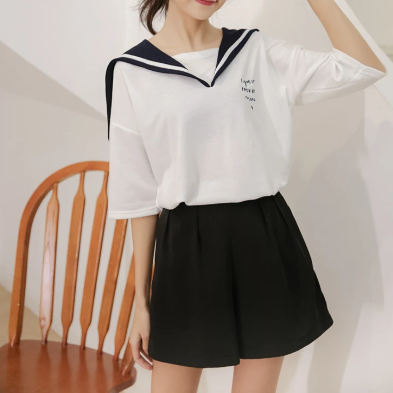 

Women Summer Casual Letters Print T-shirts 2021 New Preppy Style Crew Collar Short Sleeve Tshirt Women Harajuku Tops Streetwear