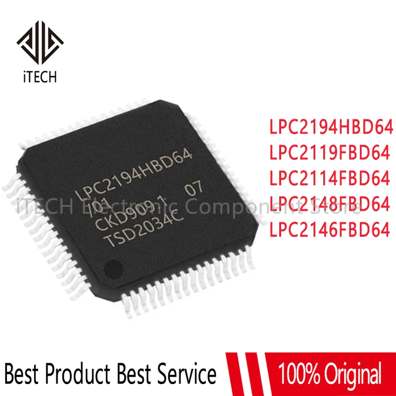 

1 шт. чип LPC2114FBD64 LPC2119FBD64 LPC2146FBD64 LPC2148FBD64 LPC2194HBD64 LPC2114 LPC2119 LPC2146 LPC2148 LPC2194 LPC IC MCU
