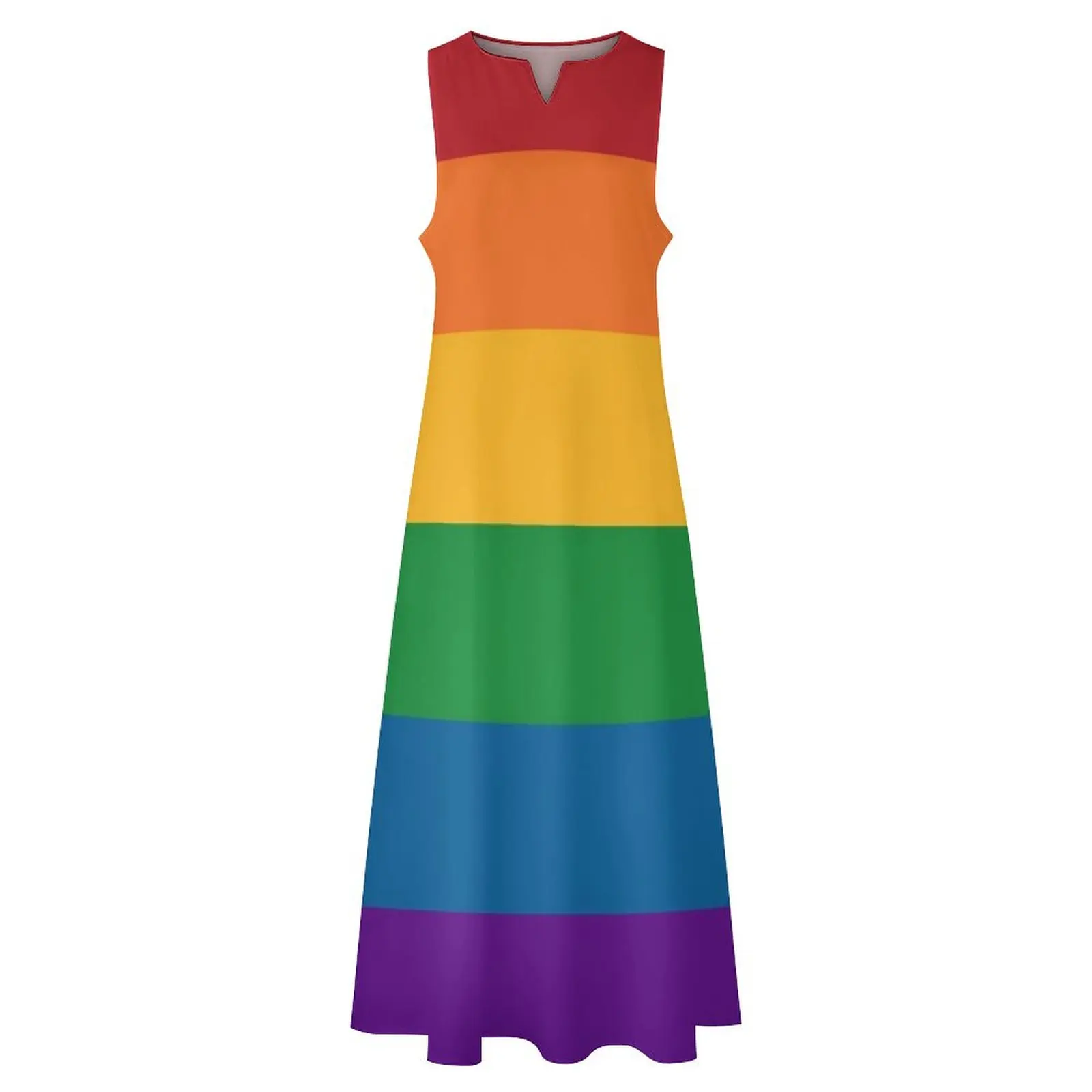 Бесшовное повторяющееся ЛГБТК гордость с радужным флагом длинное платье пляжная