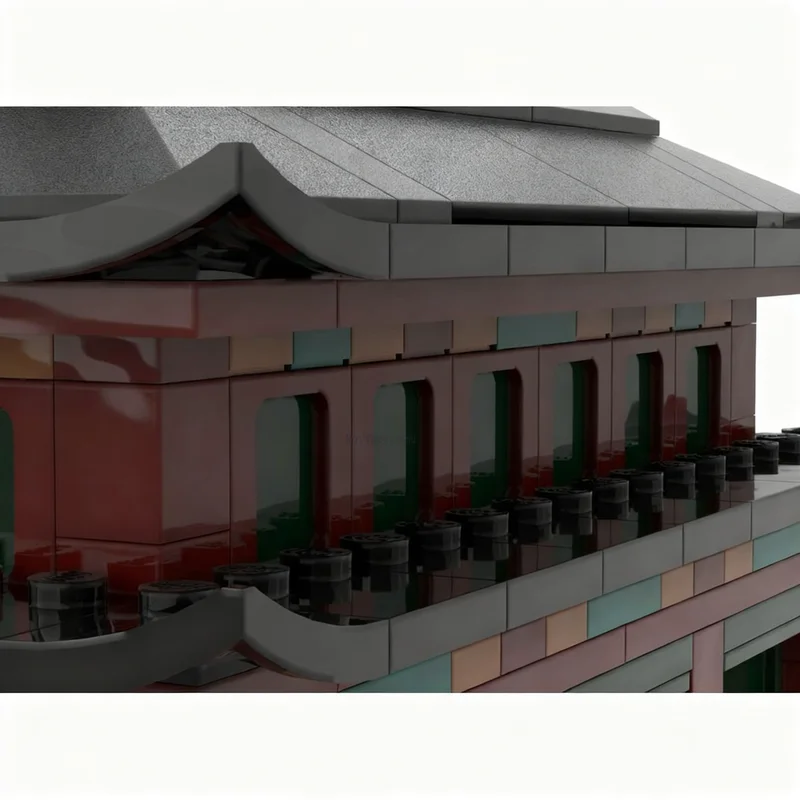 Фото 289 деталей MOC, Модель Дворца Кёнбоккун (Кёнбоккун), Городские Фонари, Мегаполис, Модель Города Монки, Строительные Блоки, Коллекция Рождественских Подарков, Ремесленные Изделия №2