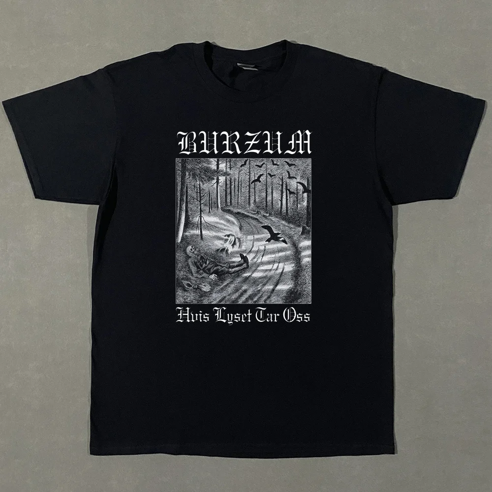 

T-shirts Hip Hop Style Tops Tee Burzum Hvis Lyset Tar Oss T-shirt