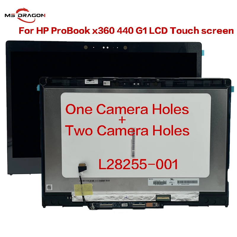 

AAA+ 14.0" For HP ProBook x360 440 G1 Laptop Assembly LCD Touch Screen Digitizer+Display Panel Replacement With Frame L28255-001
