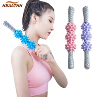 yoga 3 balls massage roller stick trigger point anti cellulite body massager slimming massage muscle relax roller relieve stress