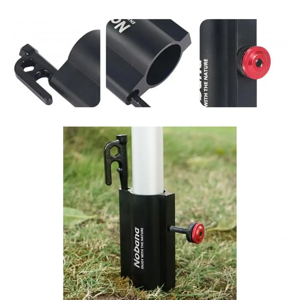 

Полезный держатель стержня палатки, стабильный алюминиевый сплав, съемная гайка, брезентовый столб, фиксированная трубка, стержень палатки...