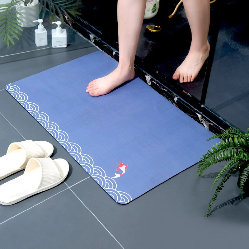 diatomaceous earth mat bath for bathroom soft rubber entrance doormat home floor toilet carpet simple shower foot rug 80x120cm free global shipping