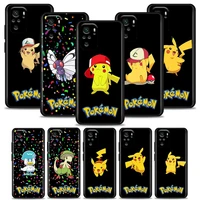 phone case for redmi k40 k40s k50 6 6a 7 7a 8 8a 9 9a 9c 9t 10 10c pro plus gaming soft silicone case cute pokemon pikachu