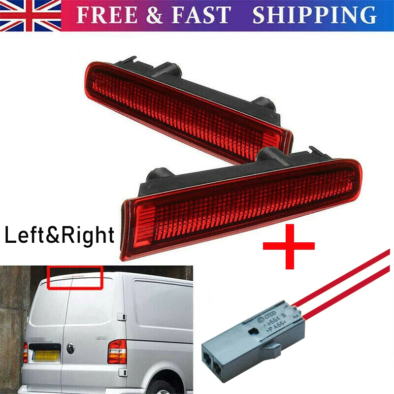 

Задний тормоз для VW Transporter T5 T6 Barn, задний дополнительный центр, 3-й высокий уровень, стоп-сигнал, задний фонарь с предварительно проводным разъемом