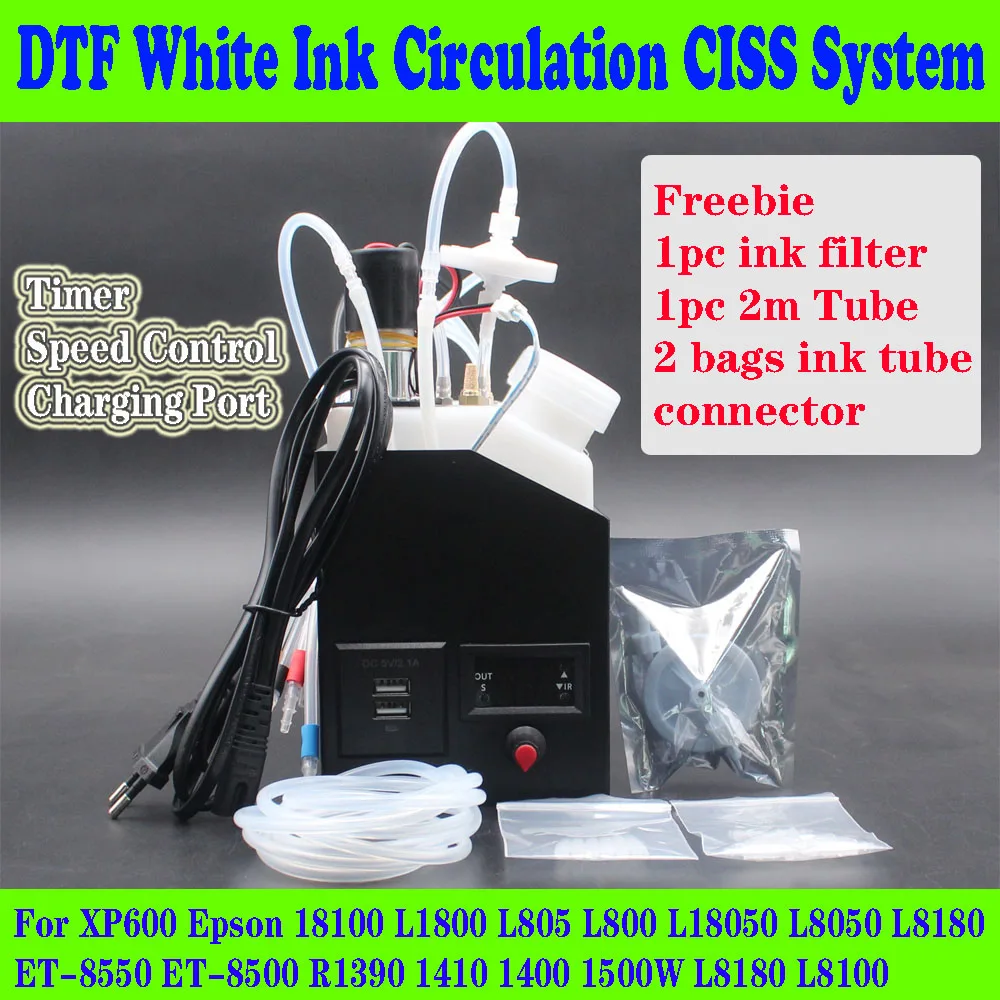 L18050 DTF Модифицированный комплект циркуляции белых чернил СНПЧ DIY для Epson L1800 L800 L805