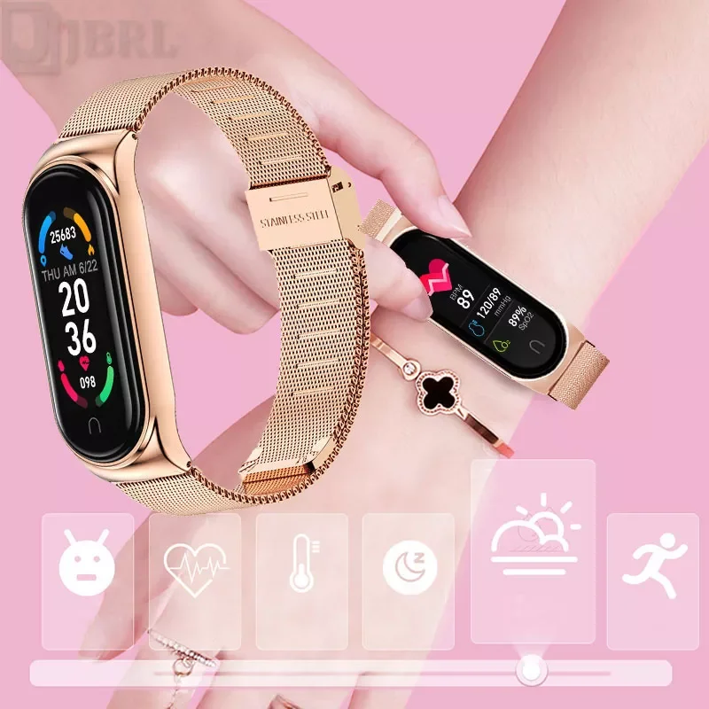 

Female Smart Watch Women Ladies Smartwatch Electronics Smart Clock For Android IOS Fitness Tracker Stainless Steel Smart-watch