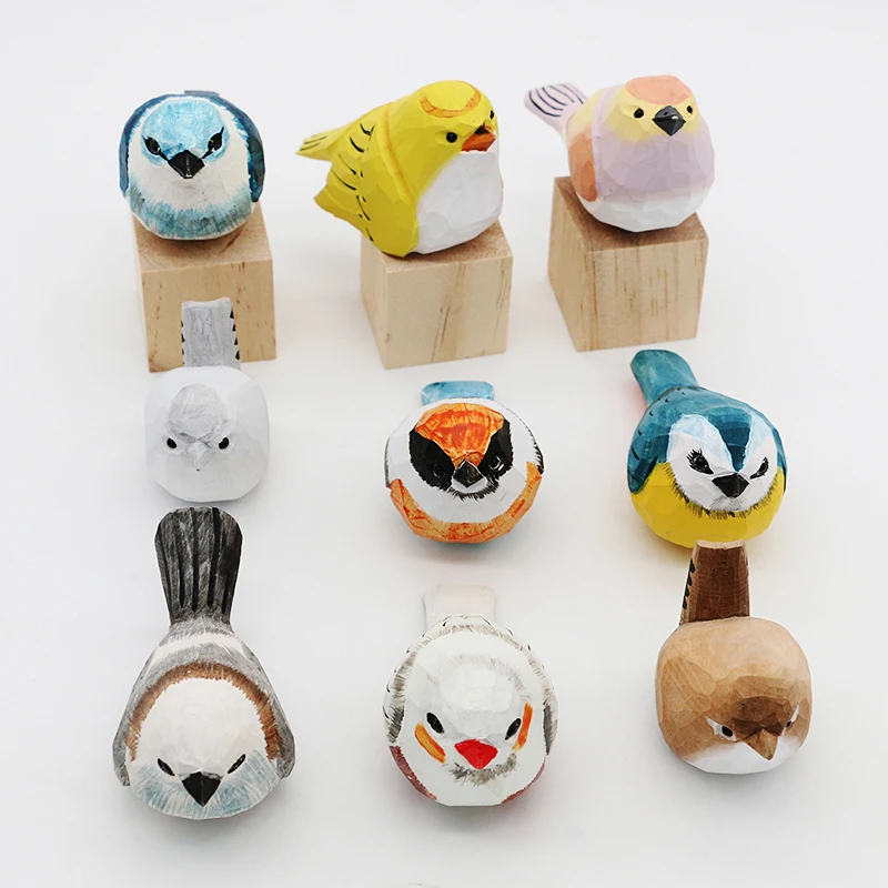 Деревянная Фигурка Птицы Ручной Работы Художественная Резьба По Животным