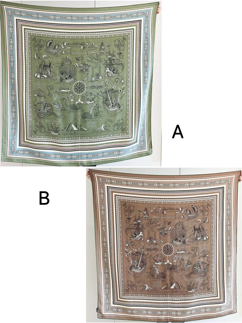 Двусторонний роскошный кашемировый шарф Женский дизайнерский большой