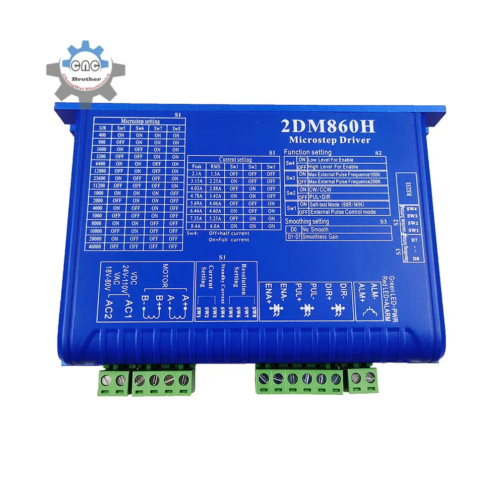 2-фазный цифровой шаговый двигатель 2DM860H/2DM860, 2,1-8,4a 24-80 В переменного и постоянного тока, универсальный для шагового двигателя серии NEMA 34