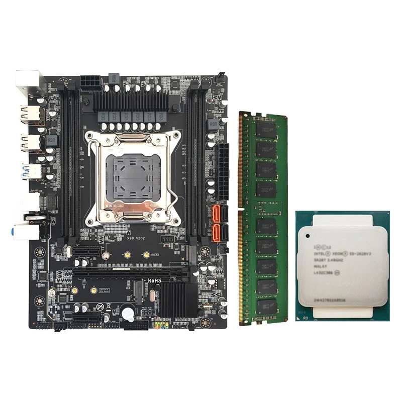 Материнская плата X99 с планшетом памяти V3, процессор 8 Гб DDR4 RAM E5-2620 V3 V4 Dual M.2 NVME Слоты SATA3.0 USB3.0 PCIE X16, материнская плата
