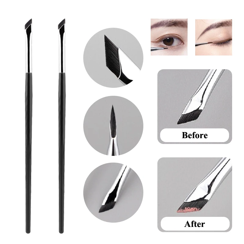 

Upgrade Blade Eyeliner Brush Professional Ultra Thin Fine Oblique Angle Flat Eyebrow Brush Eyes Shadow Place Makeup Detail Tool