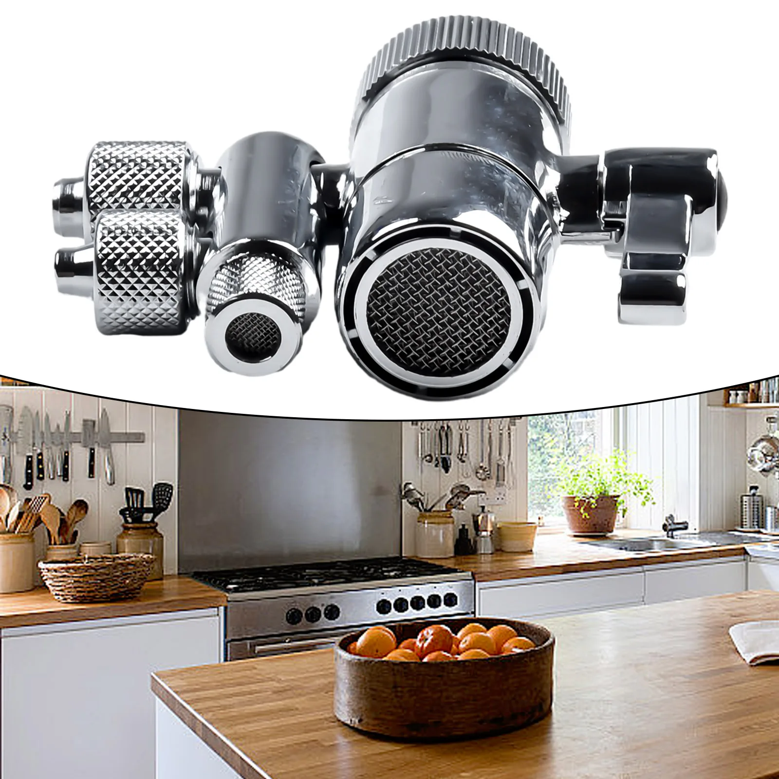 Латунный перепускной клапан серебристый переключающий 3/8 дюйма и 5/16 дюймов