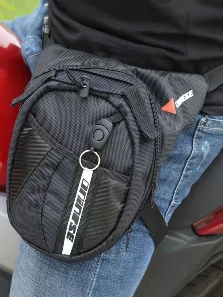 

Men Motorcycle Nylon Drop Leg Bag Women Sports Mobile Phone Key Bag Purse Outdoor Cycling Multifunctional Waterproof Waist Bag