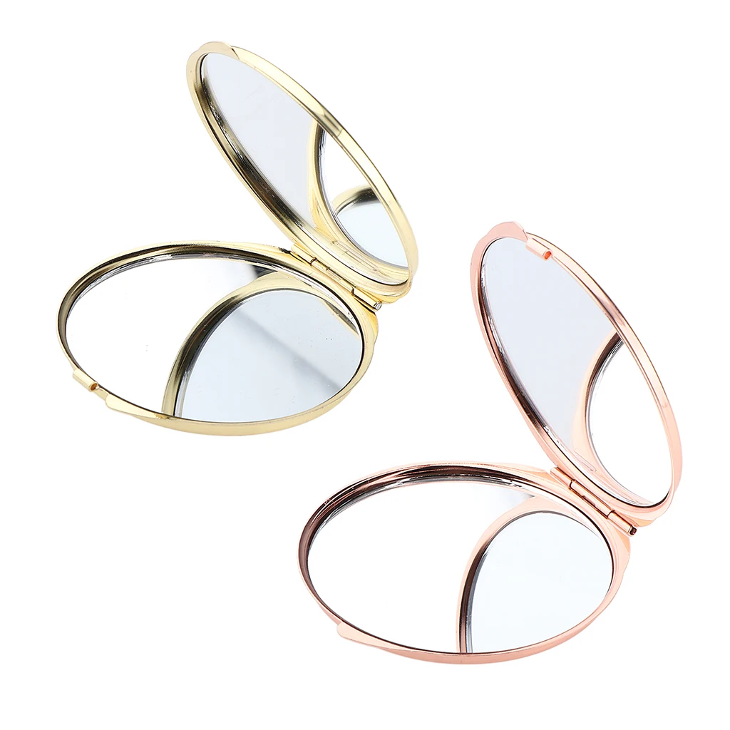 Компактное косметическое зеркало увеличительное для макияжа кошелька дорожная