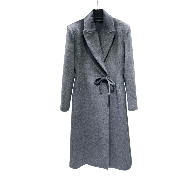 24новая верхняя одежда Новые пальто и куртки 90% шерсть Новое серое шерстяное Тренч