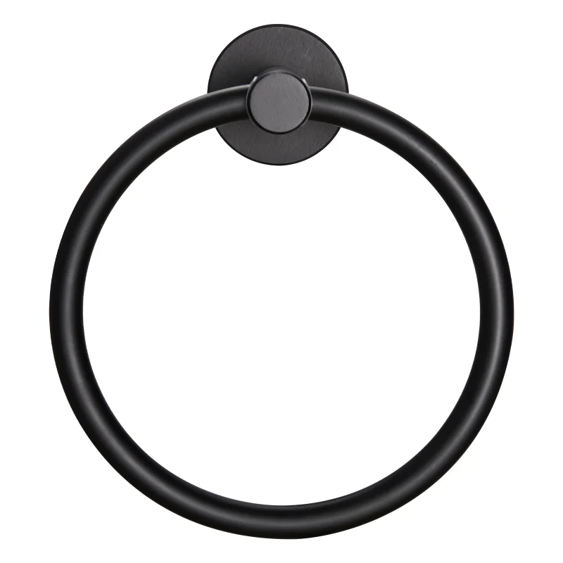 

Towel Ring Matte Black\ Bath Hand Towel Ring Thicken Space Aluminum Round Towel Holder for Bathroom Matte Black