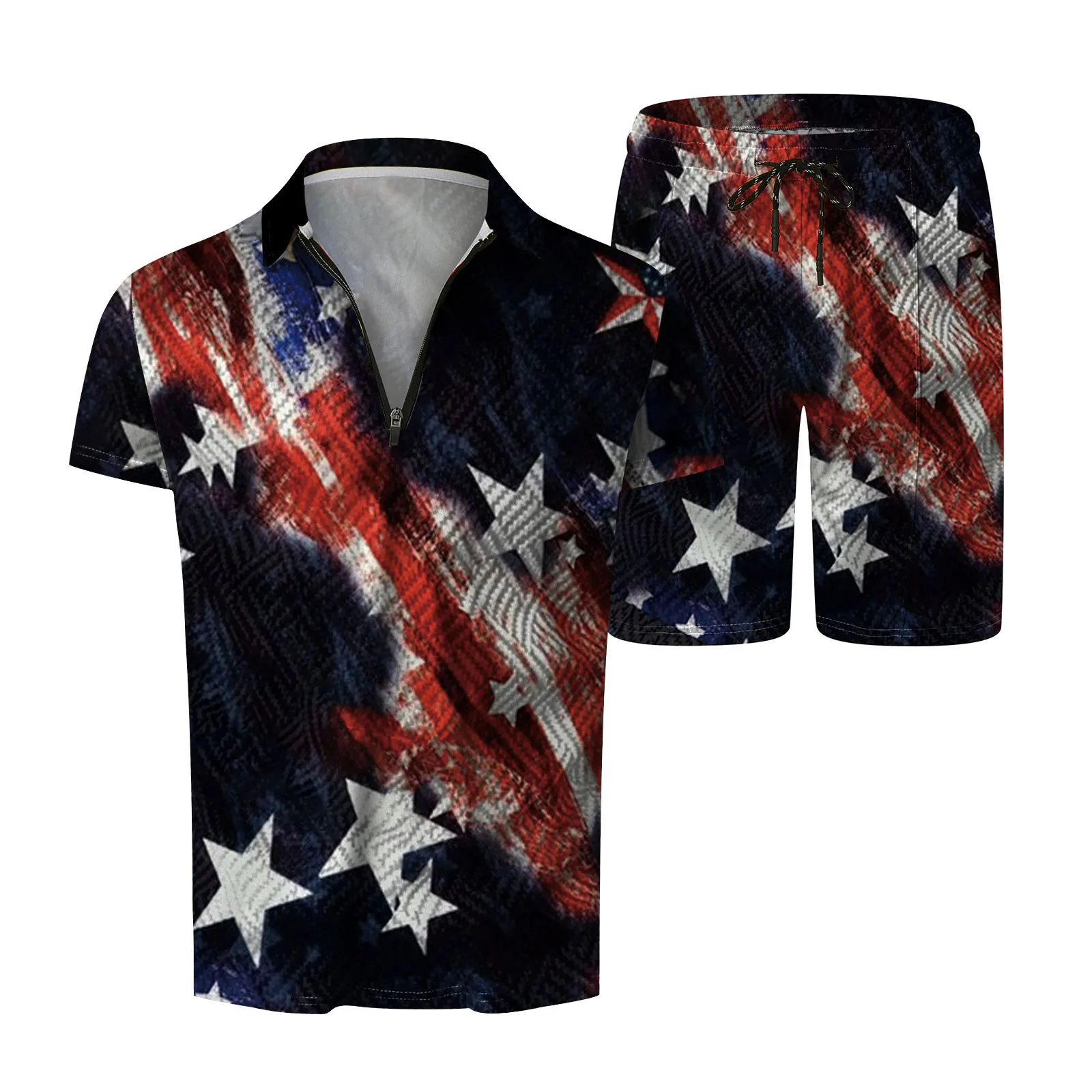 Fashion Men Brand Polo Shirt Set 2 Piece Suit Casual Tracksuits Business Outfits Summer Short Sleeve Male Fitness Clothes 2023