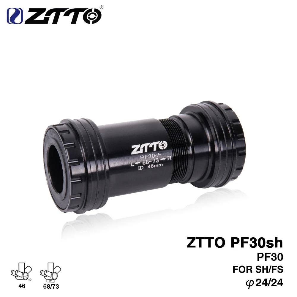 

ZTTO PF30 24mm Press Fit Bottom Brackets CERAMIC Thread Lock System Bicycle 46mm For MTB Road Bike 24 Crankset Chainset