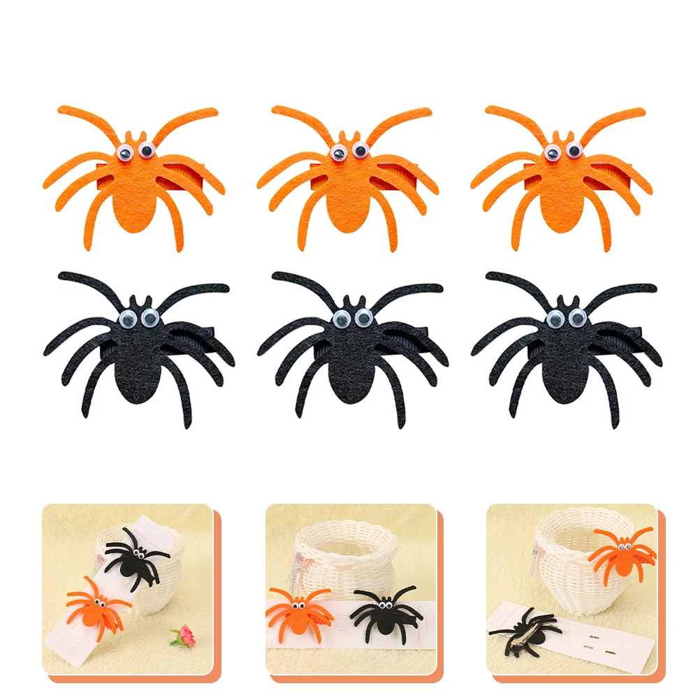 

Spider Hair Clips Hair Spider Design Hair Barrettes Headwear Hair Accessories Photo Prop Costume for Kids 6pcs